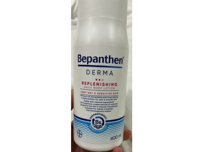 Bepanthen Derma Replenishing Daily Body Lotion, Dexpanthenol, 400 mL