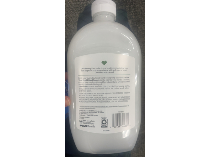 CVS Health Liquid Hand Soap Refill, Aloe Vera, 50 fl oz/1.47 L