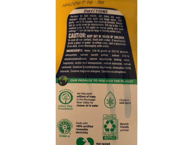 Arm & Hammer Deep Clean Odor Formula Liquid Laundry Detergent, Radiant Burst, 33 Loads, 57.8 fl oz/1.7 L