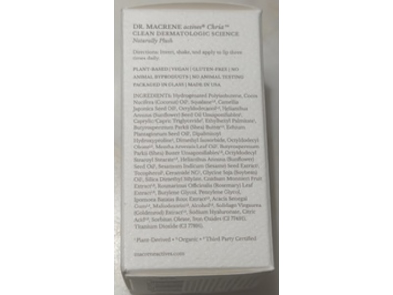 Dr.Macrene Actives Chria High Performance Lip Filler, Red, 0.17 fl oz/5 mL