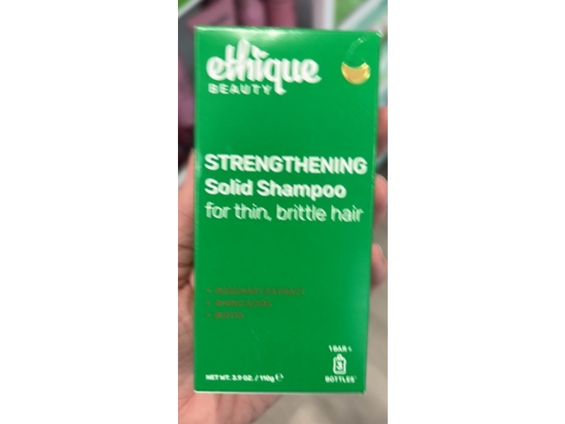 Ethique Beauty Strengthening Solid Shampoo, 3.9 oz/110 g