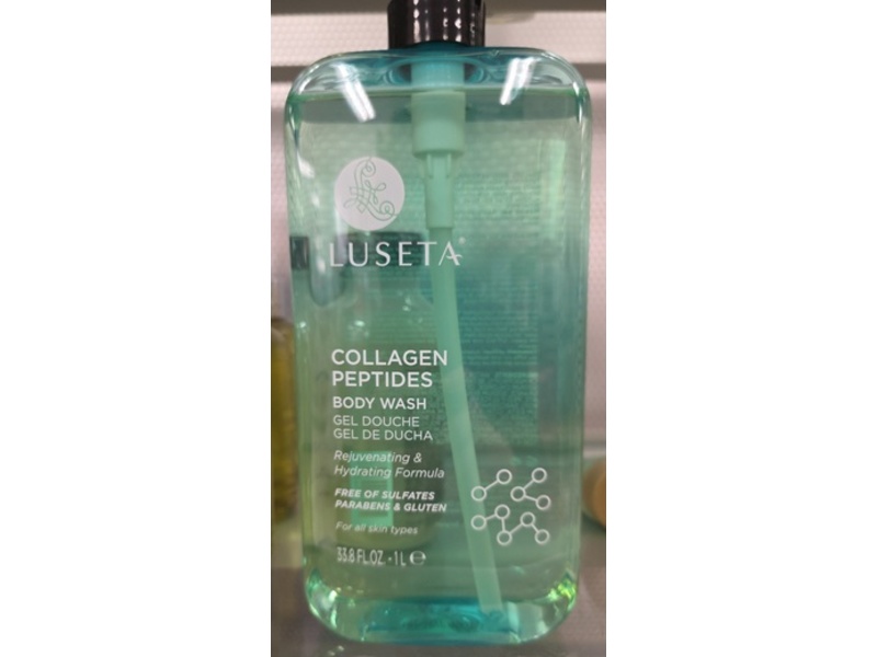 Luseta Collagen Peptides Body Wash, Rejuvenating & Hydrating Formula 33.8 fl oz/1 L