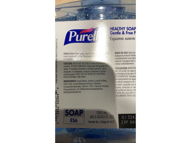 Purell Healthy Soap, 40.5 fl oz/1200 mL, Pack Of 2