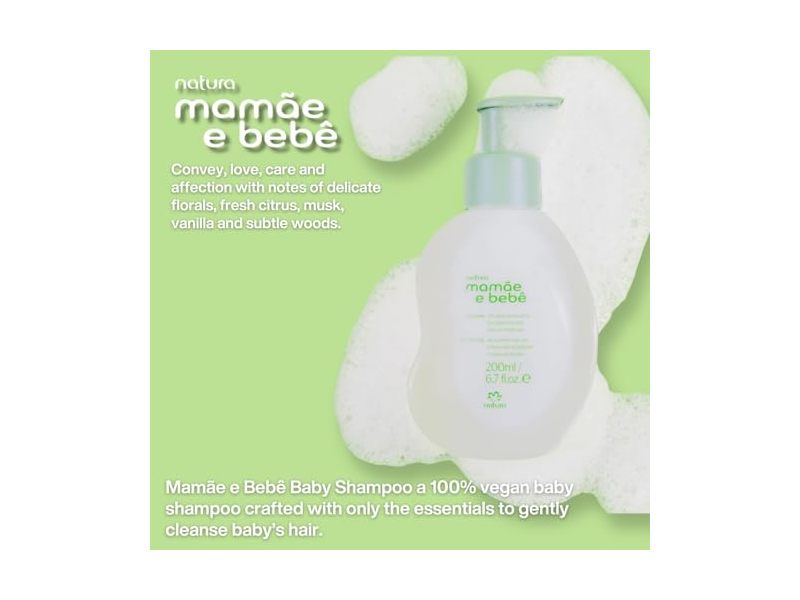 Natura Mamae e Bebe Shampoo Refill, 6.7 fl oz/200 mL