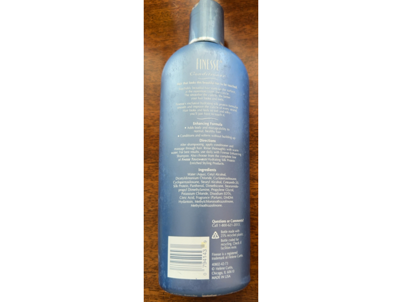 Finesse Hydrating Silk Protein Conditioner, Enhancing, 15 fl oz/444 mL
