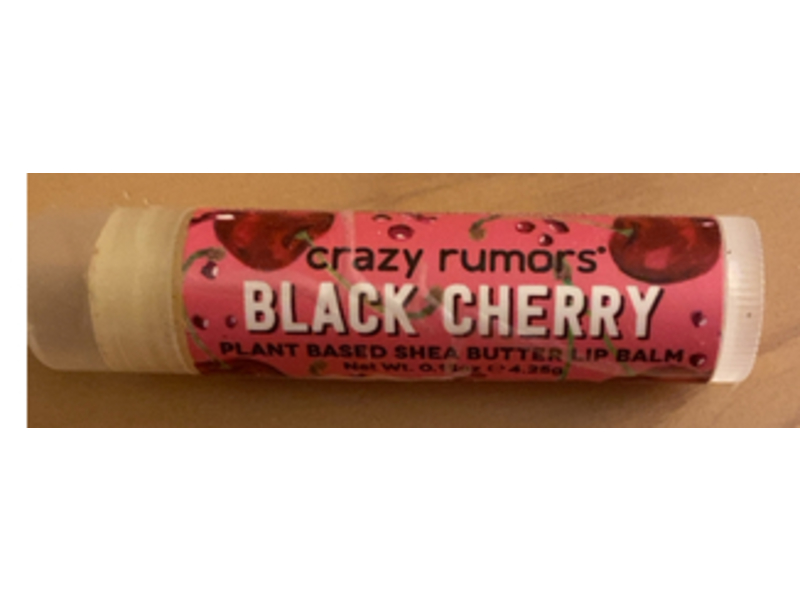 Crazy Rumors Plant Based Shea Butter Lip Balm, Black Cherry, 0.15 oz/4.25 g