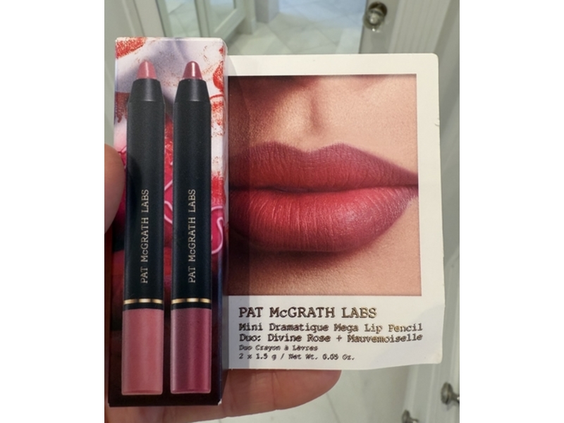 Pat McGrath Labs Dramatique Mega Lip Pencil Duo, Divine Rose + Mauvemoiselle, 0.05 oz/1.5 g