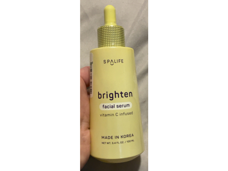 SpaLife Brighten Facial Serum, Vitamin C, 3.4 fl oz/100 mL