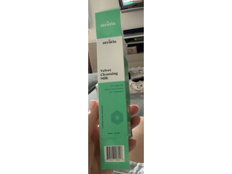 Stratia Velvet Cleansing Milk, Aloe + Chamomile, 4 fl oz/120 mL
