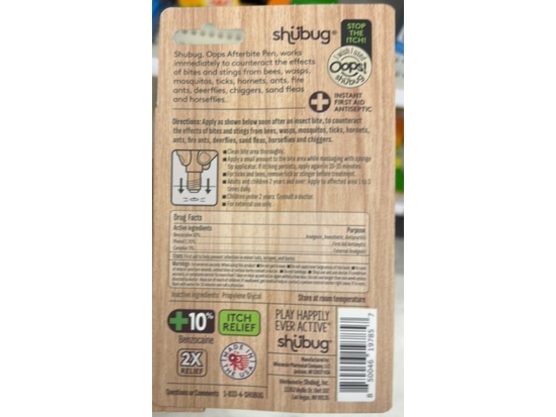 Shubug Oops! Itch Relief Pen, 0.5 fl oz/15 mL