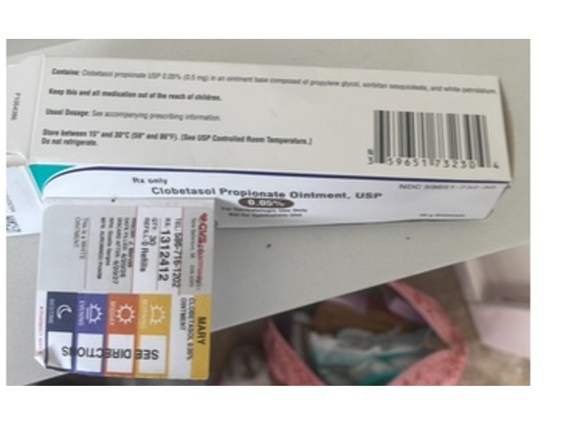 Clobetasol Propionate Ointment 0.05%, 30 g, Aurobindo (Rx)
