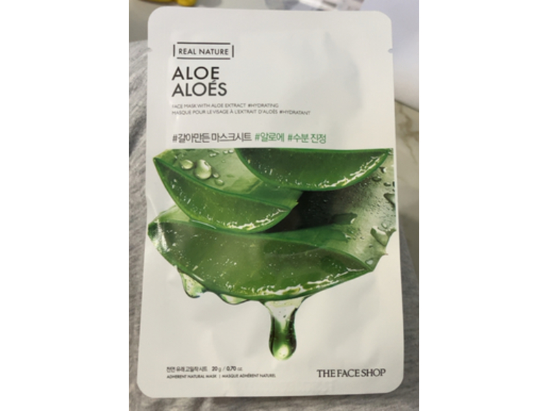 The Face Shop Face Mask, Aloe, 0.70 oz/20 g