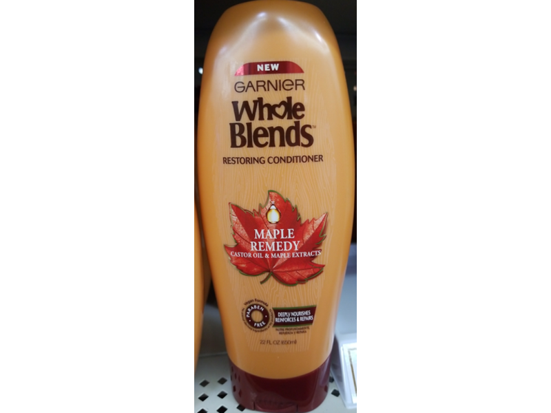 Garnier Whole Blends Restoring Conditioner, Maple Remedy, 22 fl oz/650 mL