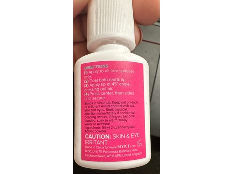 Nyk1 Superstrong Nailbond Ultimate Quick Fix Water, 0.3 fl oz/8 mL