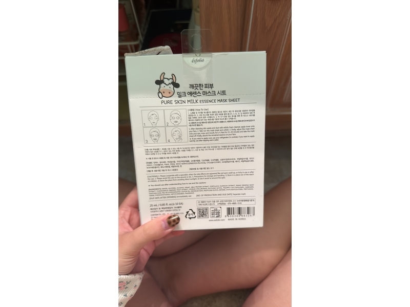 Esfolio Milk Essence Mask Sheet, 0.85 fl oz/25 mL