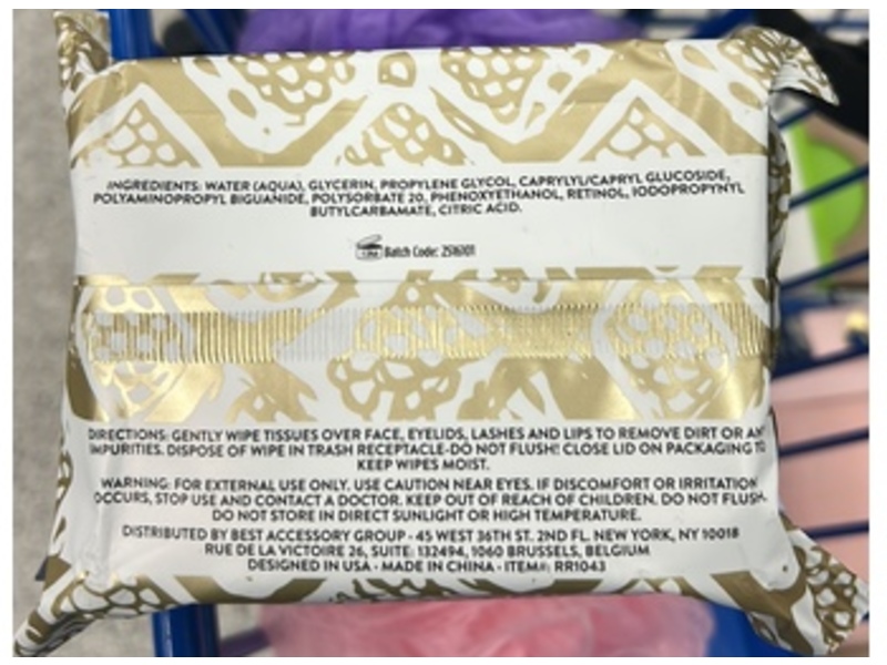 Rachel Facial Cleansing Wipes, Rosehip Oil, 30 Count