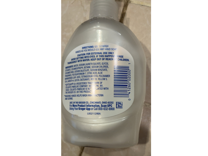 Kroger Moisturizers Hand Soap, Aloe Vera, 7.5 fl oz/221 mL