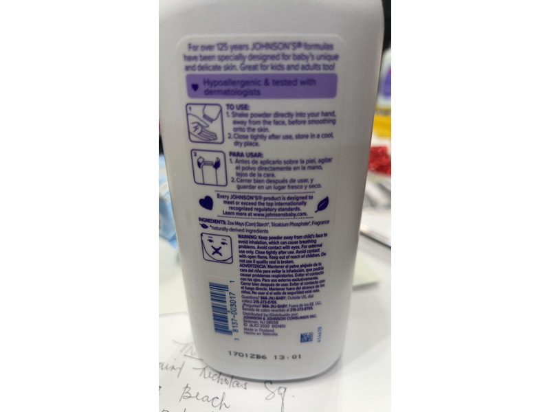 Johnon's Baby Powder, Lavender, 15 oz/425 g