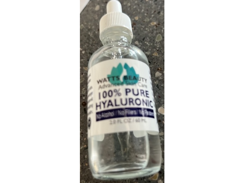 Watts Beauty Serum, 100% Hyaluronic, 2 fl oz/60 mL