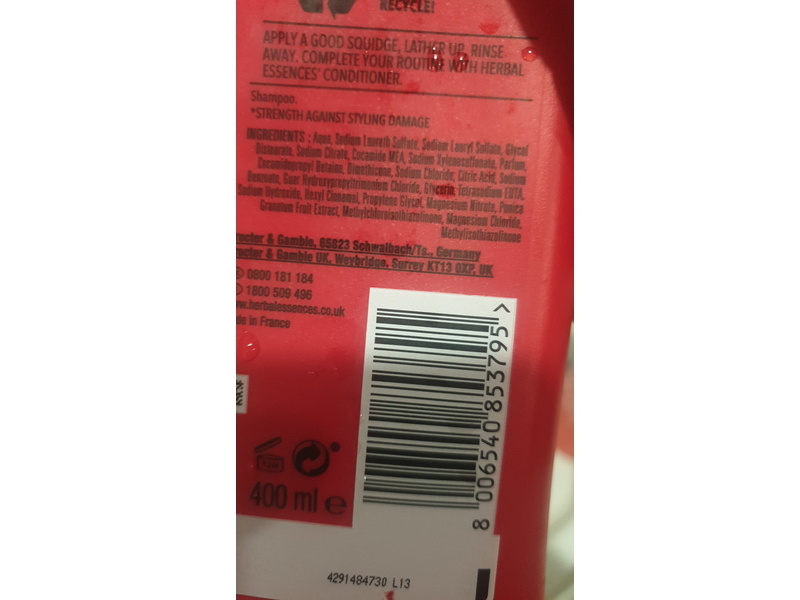 Herbal Essences Love Me Longer Shampoo, Pomegranate Essences & Red Berries, 400 mL