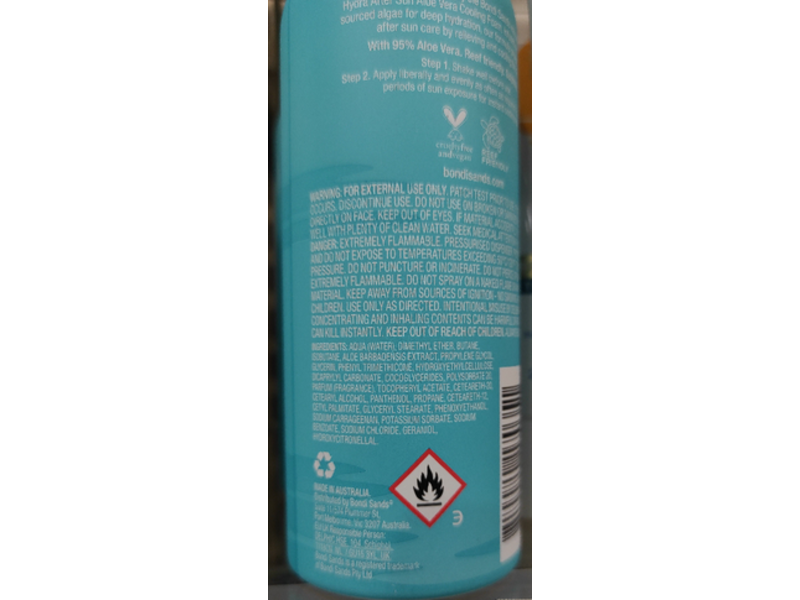 Bondi Sands Hydra After Sun, Aloe Vera, 6.40 fl oz/165 g