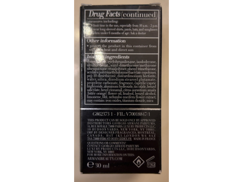 Giorgio Armani Luminous Silk Glow Liquid Bronzer, SPF 15, 90 Light, 1 fl oz/30 mL