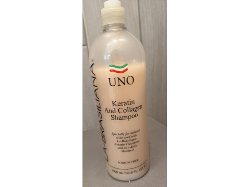 La-Brasiliana Uno Keratin And Collagen Shampoo, 33.8 fl oz/1000 mL