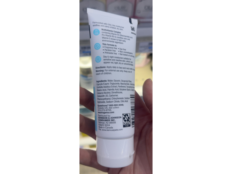 Neutrogena Ultra Gentle Daily Facial Moisturizer, 3.4 fl oz/100 mL