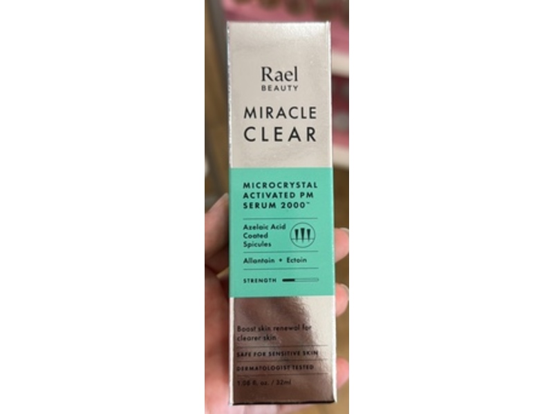 Rael Miracle Clear Microcrystal Activated PM Serum 2000, Allantoin + Ectoin, 1.08 fl oz/32 mL