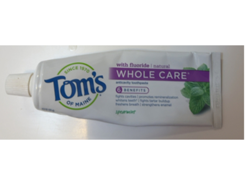 Toms Of Marine Whole Care Anticavity Toothpaste, Fluoride Spearmint, 4 fl oz/113 g