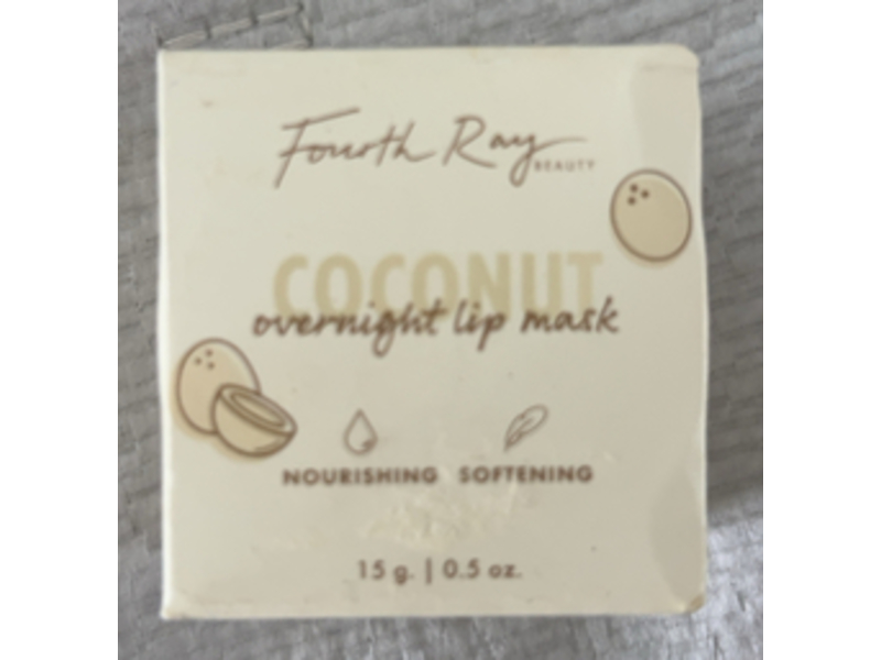 Fourth Ray Beauty Overnight Lip Mask, Coconut, 0.5 oz/15 g