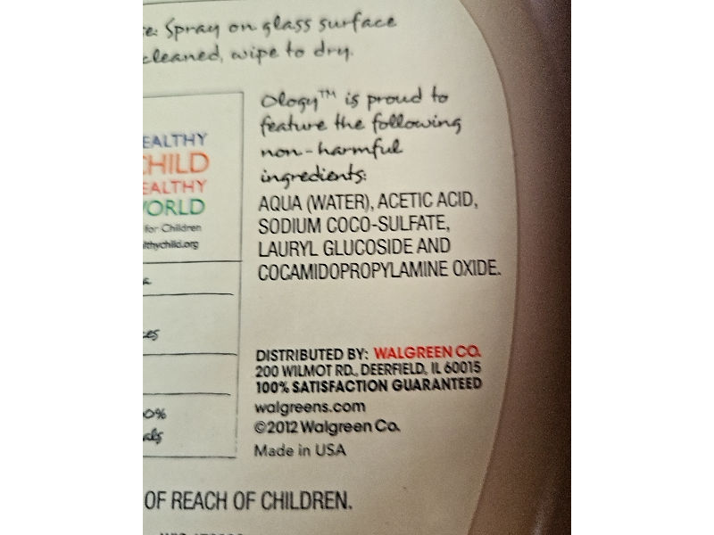 Ology Glass Cleaner, 26 fl oz/749 mL