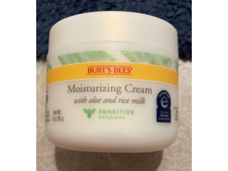 Burt's Bees Sensitive Moisturizing Cream, Aloe Vera & Rice Milk, 3 oz/85 g