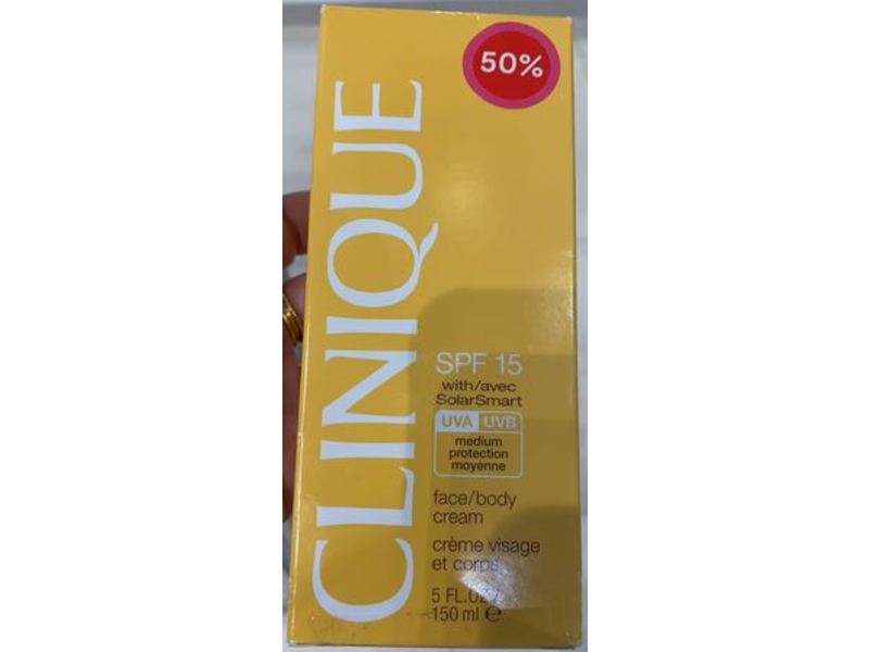 Clinique Face/Body Cream, SPF 15, 5 fl oz/150 mL