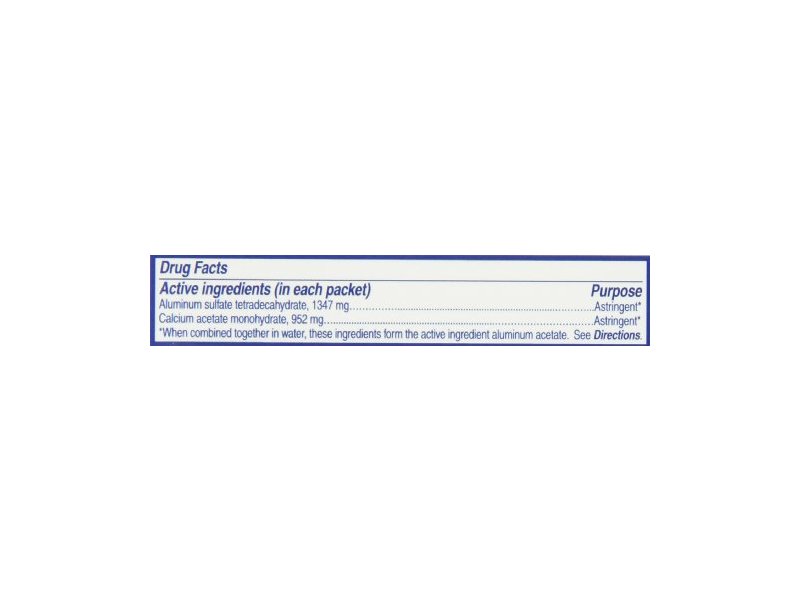 Domeboro Astringent Solution, 12 packets Ingredients and Reviews