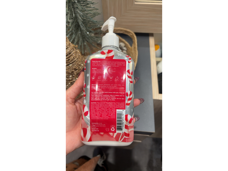 Hempz Herbal Moisturizer Body Lotion, Candy Cane Lane, 17 fl oz/500 mL