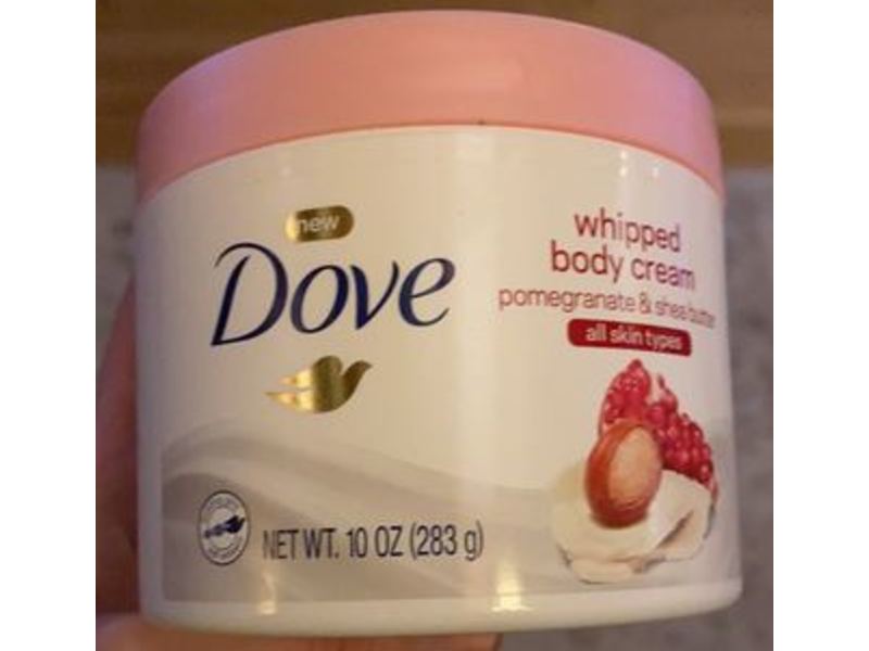 Dove Whipped Body Cream, Pomegranate And Shea Butter, 10 oz/283 g