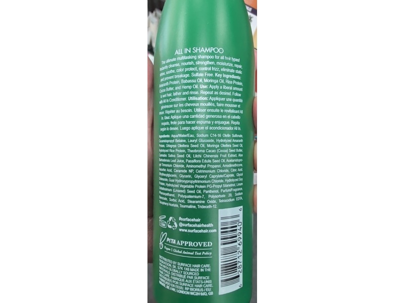SURFACE All In Shampoo, 10 fl oz/295 mL