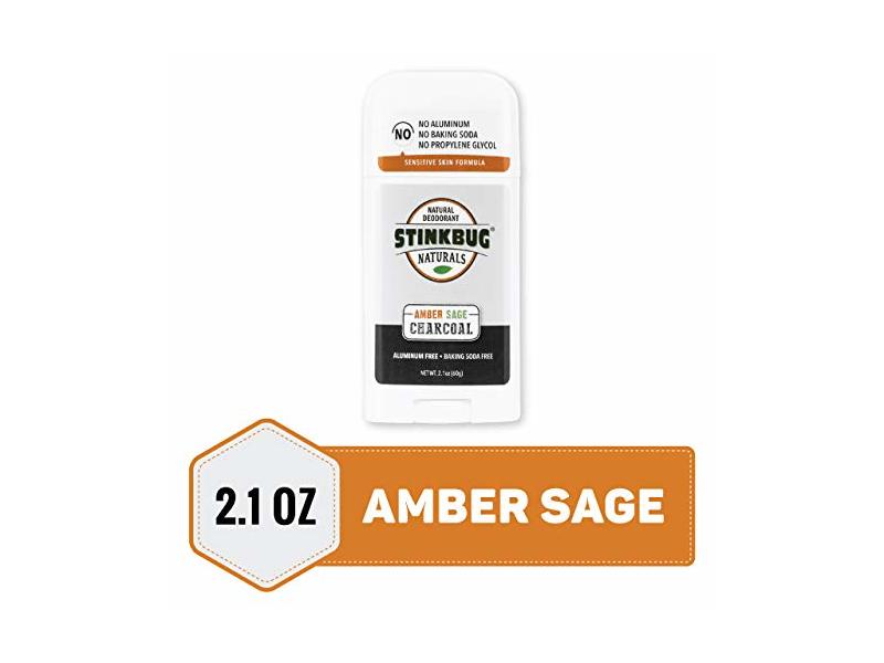Stinkbug Natural Amber Sage Charcoal Deodorant, 2.1 oz/60 g