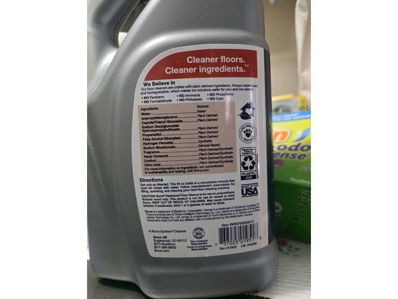 Bona Hardwood Floor Cleaner, Cedar Wood Scent, 64 fl oz