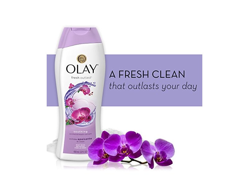 Olay Fresh Outlast Soothing Orchid & Black Currant Body Wash, 22 oz
