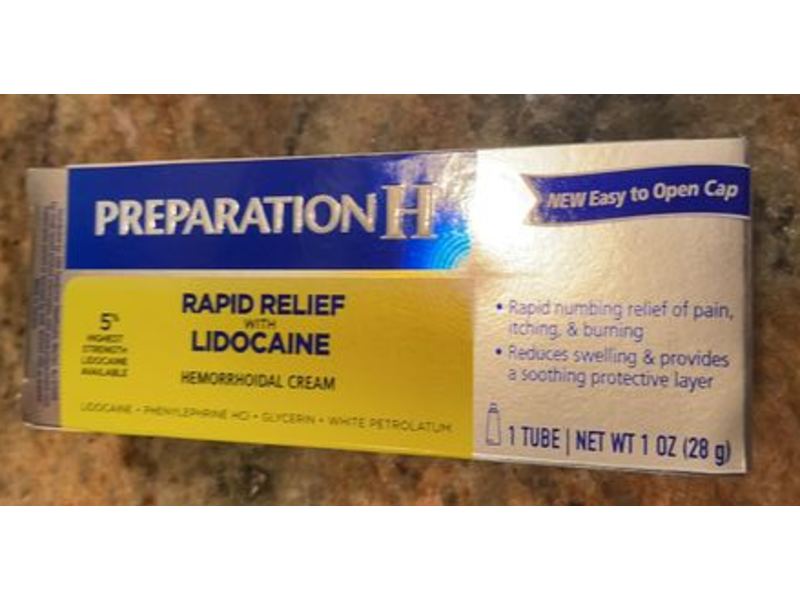 Preparation H Rapid Relief Hemorrhoidal Cream with Lidocaine, 1 oz/28 g