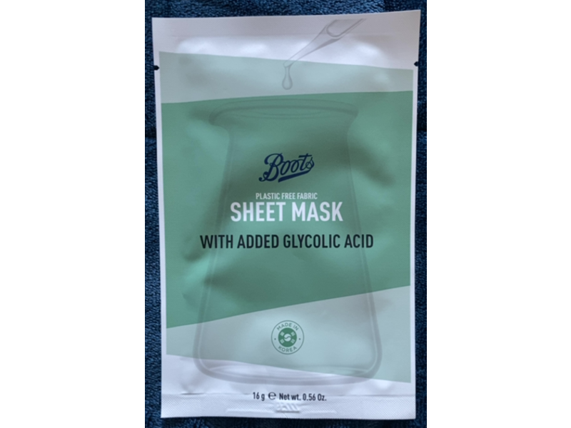 Boots Sheet Mask, Glycolic Acid, 0.56 oz/16 g