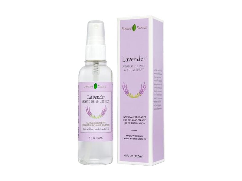 Positive Essence Aromatic Room & Linen Mist, Lavender, 4 fl oz/120 mL