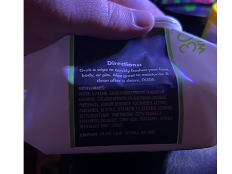 Dude Face + Body Energizing Wipes, Count 30