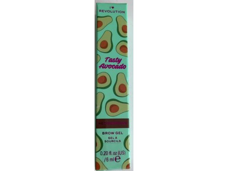 Revolution Beauty I Heart Revolution Brow Gel, Tasty Avocado, Medium Brown, 0.20 fl oz/6 ml