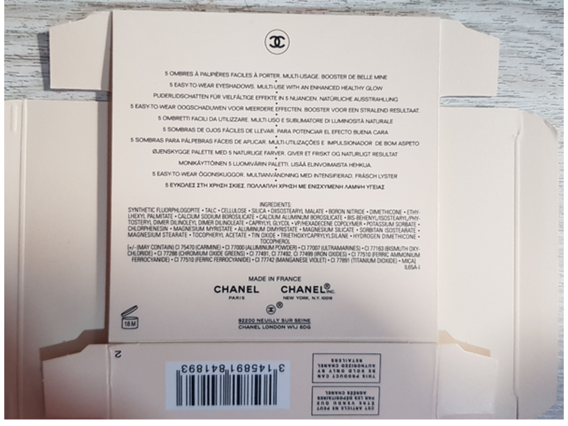 Chanel Les Beiges Eyeshadow Palette, Warm, 0.16 oz/4.5 g