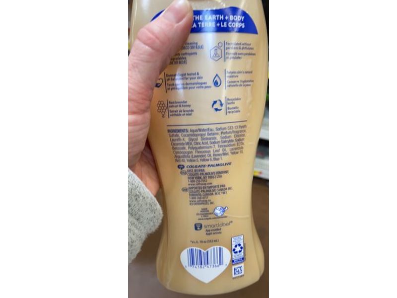 Softsoap Moisturizing Body Wash, Lavender And Honey Creme, 20 fl oz/591 ml, Pack Of 4