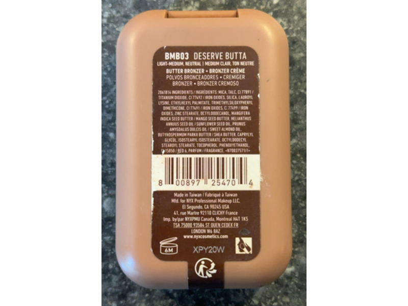 Nyx Professional Makeup Buttermelt Bronzer, 03 Deserve Butta, 0.17 oz/5 g