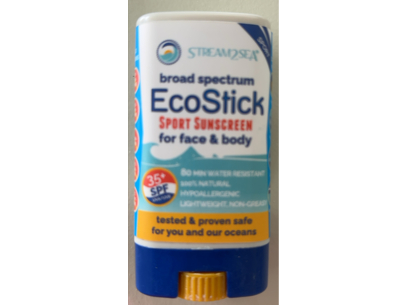 Stream2Sea Eco Stick Sunscreen Stick, SPF 35+, 0.5 oz/14 g